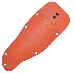 PUレザー保護はさみカバー  はさみバッグ安全トリミングツールアクセサリー  ダークオレンジ  248x48x11.5mm&nbsp;AJEW-WH20054-174