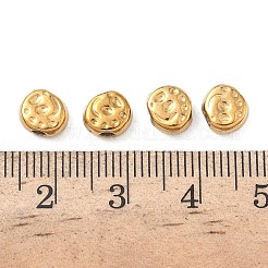 304ステンレススチールビーズ  足跡  イオンプレーティング（ip）  18KGP本金メッキ  6.5x7.5x3.5mm  穴：1.8mm&nbsp;STAS-D204-40G