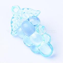 透明なアクリルパーツ  ブドウ  ミックスカラー  44x26x16mm  穴：2.5mm  約114個/500g&nbsp;TACR-S132-02
