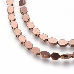 Electroplated Non-magnetic Synthetic Hematite Beads Strands&nbsp;G-P392-D07