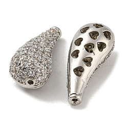 Brass Micro Pave Cubic Zirconia Beads&nbsp;KK-R152-23P