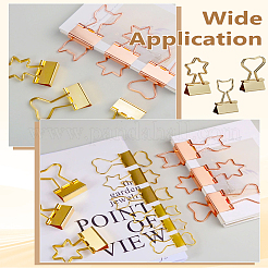 12Pcs 3 Styles Iron Binder Clips&nbsp;AJEW-LP0002-85G