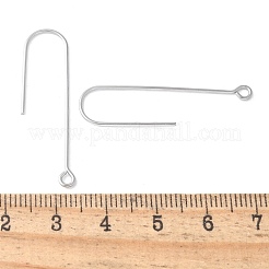 316サージカルステンレススチールピアスフック  耳ワイヤー  水平ループ付き  ステンレス鋼色  36mm  穴：1.8mm  ピン：0.6mm&nbsp;X-STAS-Z124-02A-P