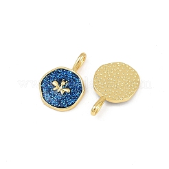 Brass Sequins Enamel Pendants&nbsp;KK-F908-17G-03