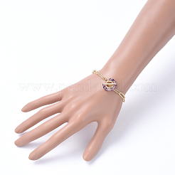 Brass Paperclip Chain Bracelets&nbsp;BJEW-JB05180-01