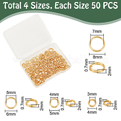 200Pcs 4 Styles Brass Split Rings&nbsp;FIND-UN0016-24