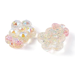 Transparent Epoxy Resin Flower Decoden Cabochons&nbsp;CRES-M034-06D