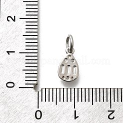 Brass Micro Pave Cubic Zirconia Charms&nbsp;KK-P295-33P