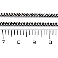 2MM 304 Stainless Steel Wheat Chain Necklaces&nbsp;NJEW-Q013-16A