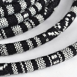 民族コードポリエステルコード  ブラック  7x5mm  10ヤード/ロール&nbsp;OCOR-M005-06