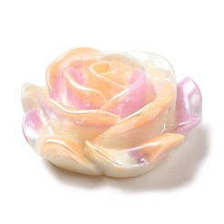 グラデーションカラー不透明樹脂カボション  花  ナバホホワイト  28x12.5mm&nbsp;RESI-I053-01B