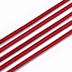 ポリエステルワックスコード  ジュエリー作りのための  レッド  1.5mm  約10m /ロール&nbsp;YC-R004-1.5mm-03