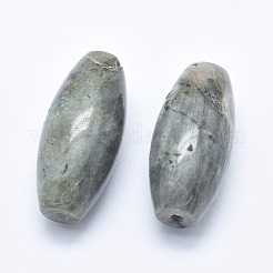 天然石ラブラドライトビーズ  片穴  ライス  42.5~44x19~20mm  穴：3mm&nbsp;G-P384-T26