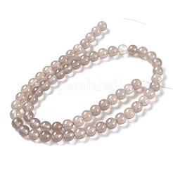 Natural Grey Agate Bead Strands&nbsp;G-R193-12-6mm
