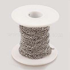 Tarnish Resistant Handmade 304 Stainless Steel Figaro Chains&nbsp;STAS-P200-07P