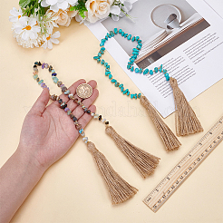 Natural & Synthetic Gemstone Wall Hanging Decorations&nbsp;HJEW-AR00011-01