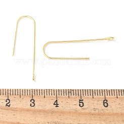 316サージカルステンレススチールピアスフック  耳ワイヤー  水平ループ付き  18KGP本金メッキ  31mm  穴：1.8mm  ピン：0.8mm&nbsp;STAS-Z124-02D-G