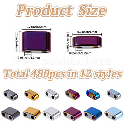 480Pcs 12 Colors Electroplated Non-magnetic Synthetic Hematite Beads&nbsp;G-SC0003-88