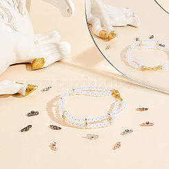 24Pcs 4 Colors Rack Plating Brass Pave Clear Cubic Zirconia Connector Charms&nbsp;KK-GA0001-35