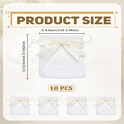 10Pcs Rectangle Organza Drawstring Bags&nbsp;OP-LP0001-03