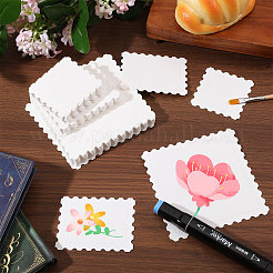 100Pcs 3 Styles Blank Watercolor Paper Blank Stamp&nbsp;DIY-GL0006-35