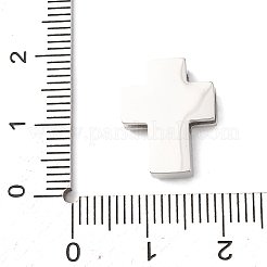 304ステンレススチールラインストーンスライドチャーム  ステンレス鋼色  クロス  16x12.5x4.5mm  穴：8x1.5mm&nbsp;STAS-P421-04D-P