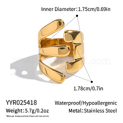 Irregular 304 Stainless Steel Cuff Open Rings for Women&nbsp;WV0171