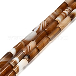 染め加工天然石瑪瑙ビーズ連売り  コラム  シエナ  15.5~16x6~6.5mm  穴：1mm  約24~25個/連  14.96~15.35''（38~39センチメートル）&nbsp;G-G203-01H