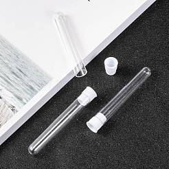蓋付きのクリアチューブプラスチック製のビーズの容器  幅1.2cm  長さ7.45cm（クリアチューブ）  長さ8.2cm（カバーを含む）  容量：15ml（0.5液量オンス）&nbsp;X-C065Y
