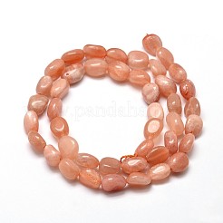 Natural Sunstone Nuggets Beads Strands&nbsp;X-G-J335-18