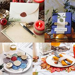 6Pcs 6 Patterns Brass Wax Seal Stamp&nbsp;AJEW-CP0004-29B