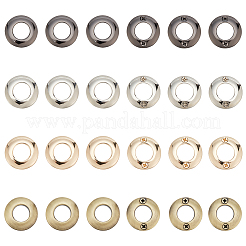 24Pcs 4 Colors Alloy Grommet Eyelet Findings&nbsp;FIND-PH0007-77