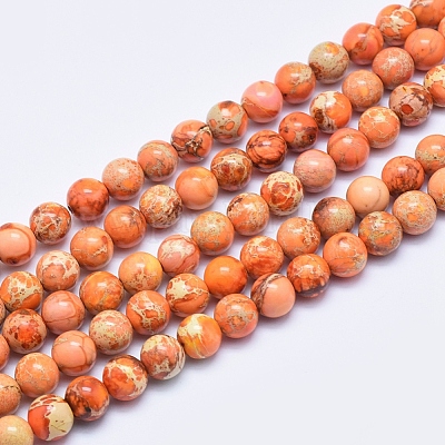 Natural Imperial Jasper Beads Strands&nbsp;X-G-A175B-8mm-07-1
