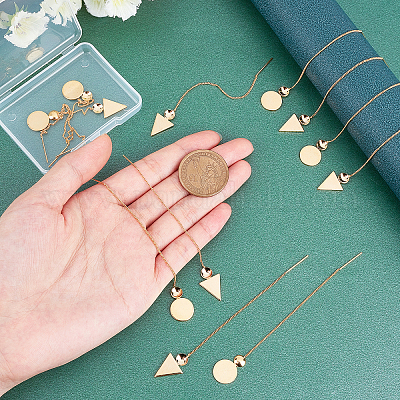 12Pcs 2 Styles Brass Stud Earring Findings&nbsp;KK-UN0001-09-1
