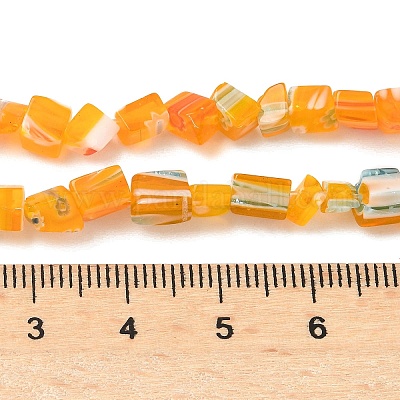 Handmade Millefiori Lampwork Beads Strands&nbsp;LAMP-P070-02A-1