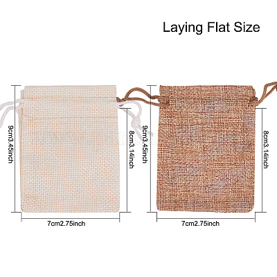 Burlap Packing Pouches Drawstring Bags&nbsp;ABAG-BC0001-08-9x7-1
