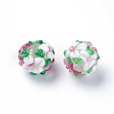 Handmade Bumpy Lampwork Beads&nbsp;LAMP-E021-07G-1
