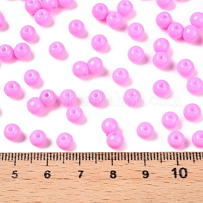 Opaque Baking Paint Glass Beads&nbsp;DGLA-T004-02I-1