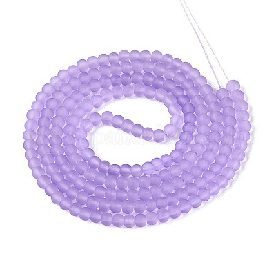 Baking Paint Transparent Glass Bead Strands&nbsp;X-GLAA-S031-4mm-25-1