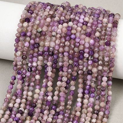 チャロアイト ビーズ トップ beads331 天然石チャロアイトビーズ連売り ラウンド 多面カット 3~3.5mm 穴：0.5