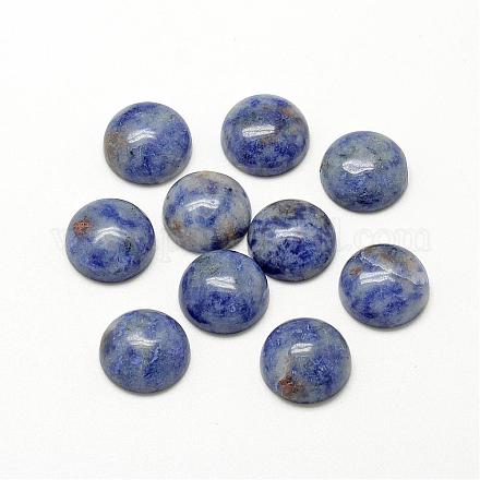 ナチュラルブルースポットジャスパーカボション  半円/ドーム  14x5~6mm&nbsp;G-R416-14mm-45-1
