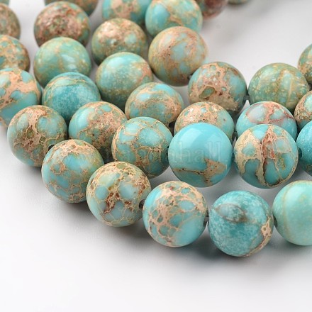 Natural Imperial Jasper Beads Strands&nbsp;X-G-I122-10mm-12-1