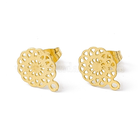 304 Stainless Steel Stud Earrings Finding&nbsp;STAS-C061-07G-1