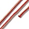 14M Two Tone Polyester Braided Cord, Round, BurlyWood, 2.5mm, about 15.31 Yards(14m)/Roll