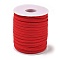 Soft Nylon Braided Cord, Elastic Piping Cord Trim, Red, 5x3mm, about 21.87 yards(20m)/roll