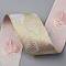 Polyester Ribbons, Misty Rose, Heart, 2 inch(50mm), 10yards/roll