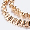 Non-magnetic Synthetic Hematite Beads Strands, Column, Light Gold Plated, 6.5x3mm, Hole: 1mm, about 49pcs/strand, 15.9 inch(40.5cm)