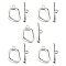 Alloy Toggle Clasps, Irregular Oval Shape, Matte Silver Color, Ring: 17x12x2.5mm, Bar: 6x21.5x2mm, Hole: 1.4mm