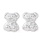 CCB Plastic Cabochons, Bear, Platinum, 20x15x8.5mm