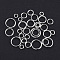 Iron Split Rings, Double Loops Jump Rings, Silver, 4~10x1.4mm, Inner Diameter: 3.3~8.6mm, about 5316pcs/500g